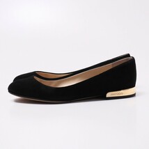 GN7362*イタリア製*JIMMY CHOO ジミーチュウ*JESSIE FLAT*スエードレザー*メタルヒール*フラットシューズ*パンプス*Size 35*ブラック_画像2