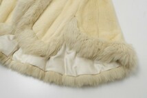 GP9222＝最高級毛皮 パールミンク MINK 襟フォックス*アメリカ製*AMERICAN FUR ハーフコート*ポンチョ*ケープ*ショール*リアルファー_画像6