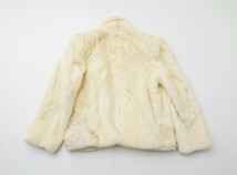 GP9350〇カルヴェンファーズ carven furs*パールミンク*MINK*最高級毛皮*ファーポンポン装飾*リアルファー*ファーコート*9*クリーム系_画像2