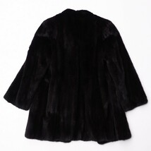 GP9155＝ダークミンク MINK*最高級毛皮*ROTINY FUR*リアルファー*ファーコート ハーフコート*サイズ9*ダークブラウン系_画像3