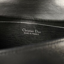 MG1599*フランス製*Christian Dior オールドディオール*レザーショルダーバッグ*ポシェット*クロスボディバッグ*鞄*ブラック*vintage_画像8