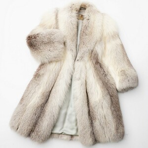 GP9070=SAGA FOX ROYAL/ SaGa fox Royal * Finland production *HARAJUKU MOTHER* high class fur * real fur * long coat * size 11