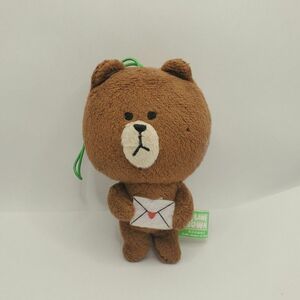 LINE ラインフレンズ ブラウン マスコット ぬいぐるみ ストラップ ラインタウン