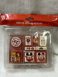 TDR ディズニー 正月　スタンプセット　戌年　2018年　ミッキーだるま