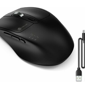 iClever ワイヤレスマウス 無線マウス bluetooth マウス 無線 Type-C充電式 マウス 静音 デュアルモード マルチペアリング 3台接続可能 