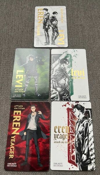 進撃の巨人 TSUTAYA 非売品 特典　名刺カード リヴァイ&エレン