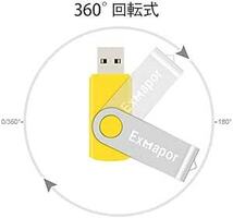 USBメモリ 1GB 10個セット Exmapor USBフラッシュドライブ 回転式 カラフル ストラップ付き 高速 (10色：ピ_画像2