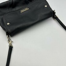 美品☆BURBERRY BLUE LABEL レザー ショルダーバッグ オールレザー ブラック 黒 2way クラッチバッグ ショルダー取り外し可能 チェック_画像5