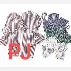 【未使用】PJ ピーチジョン　メッセージシャツパジャマセット　リーフ柄