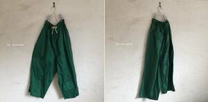  hand made :: cotton tsu il Chrome green..... pants 