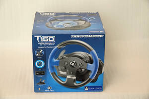 【美品】THRUSTMASTER スラストマスター T150 FORCE FEEDBACK ハンドルコントローラー ステアリングホイール PS4/PS3用