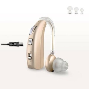 耳かけ型集音器 充電式 4段階音量調節 2つの周波数モード Type-C充電　ビューティー、ヘルスケア 看護、介護用品 補聴器