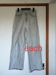 each　バギーデニムパンツ　М　グレー