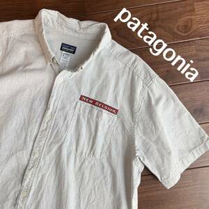 パタゴニア　patagonia 半袖シャツ　トップス　シャツ　ストライプ　XL LL 半袖　メンズ