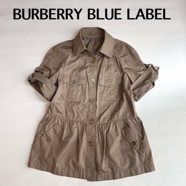 バーバリー　ブルーレーベル　BURBERRY BLUE LABEL トップス　半袖シャツ　ブラウス　シャツ　半袖　M