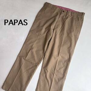 パパス　PAPAS パンツ　チノパン　L メンズ　ベージュ ワークパンツ 