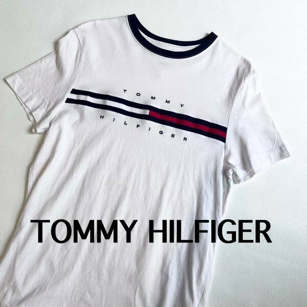 トミーヒルフィガー　半袖　シャツ　Tシャツ　トップス　TOMMY HILFIGER 白 