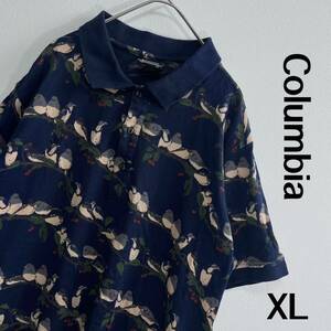 コロンビア　Columbia ポロシャツ　半袖　トップス　鳥　シャツ　半袖シャツ　メンズ　インコ　XL LL
