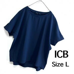 ICB tops cut and sewn рубашка рубашка с коротким рукавом блуза L тянуть over короткий рукав Onward 