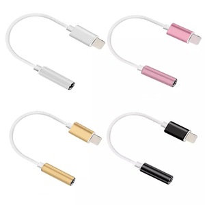 iPhone イヤホン 変換アダプタ 3.5mm レッド 457