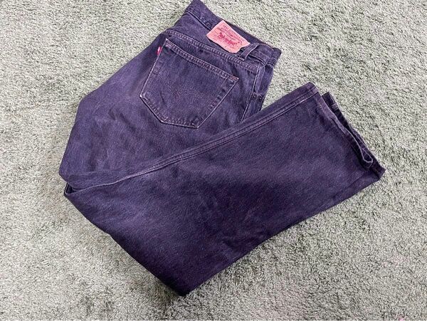 34×32 Levi’s 501 先染め USA ブラックデニムパンツ リーバイス 古着