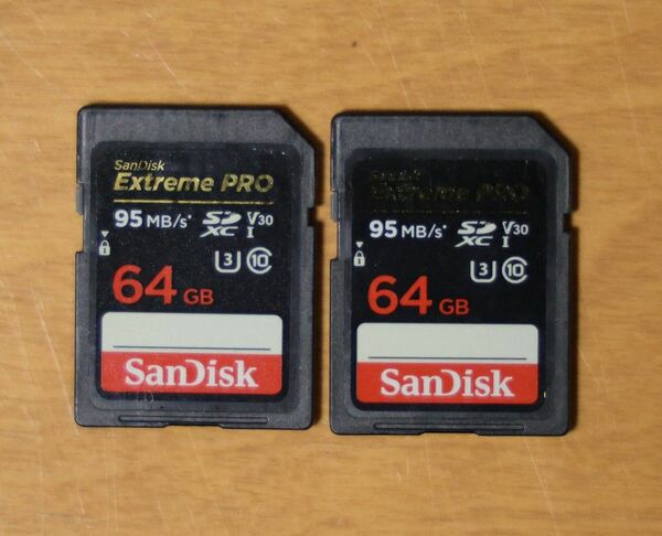 SanDisk Extreme PRO SDXC UHS-I 64GB 2枚