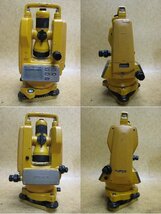 TOPCON トプコン デジタルセオドライト DT-20S 三脚付 測量機 測量器 電子セオドライト 地形 勾配 測定器 測量機器 通電ピント確認 現状品_画像2