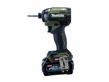 未使用 makita マキタ 充電式 インパクトドライバ TD002GRDXO オリーブ 40Vmax 2.5Ah バッテリBL4025×2個・充電器DC40RA・ケース付_画像2