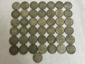 昭和36年　100円硬貨　43枚　稲穂