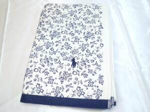 106[A] unused goods![RALPH LAUREN* Ralph Lauren ] roller gauze bath towel / navy series / floral print / cotton cotton 100%/ approximately 63×120cm