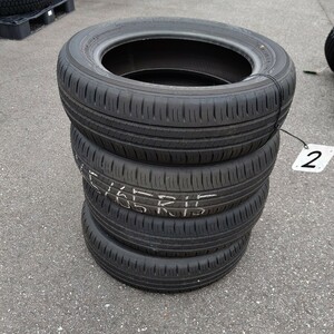 中古 夏タイヤ ダンロップ エナセーブEC300 165/65R15 ４本 バリ山