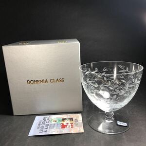 BOHEMIA GLASS ボヘミアガラス CRYSTAL クリスタルガラス HAND MADE 保管箱 栞 未使用 チェコ製 MADE IN CZECH REPUBLIC