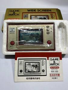 ニンテンドー ゲームウォッチ オクトパス Nintendo GAME WATCH レアゲーム当時物ワイドスクリーン