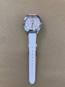 COACH コーチ　CA.7.14.0944 ss ラバー白　シルバー文字盤　クォーツ　腕時計