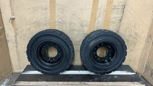 246185　forklift用　中古non-puncture tiresTiresWheelsincluded　5.00-8 　２本set