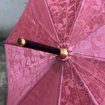 【未使用】　Manhattaner's　マンハッタナーズ　雨傘　傘　猫　ネコ　60cm　ピンク系　ジャンプ傘_画像3