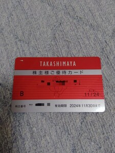 高島屋株主様ご優待カード 限度額30万円 有効期限2024年11月30日