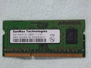 SanMax 4GB 1Rx8 PC3L-12800S-11-12-B3 SMD3L-S4G28HA-16K Note PC for 