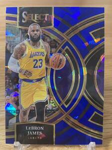 Lebron James 2023-24 Panini Select Premier Level Blue Cracked Ice Prizm NBA Basketball