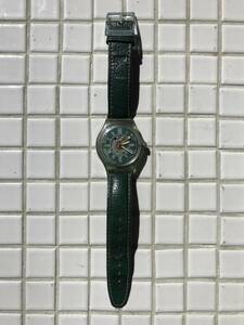 【動作品】腕時計 SWATCH AUTOMATIC AG1993 グリーン 動作品 自動巻き 機械式 スケルトン クリアケース スウォッチ 機械式腕時計