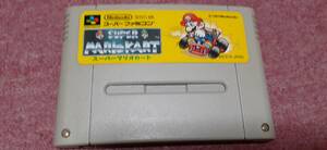 * SFC [ super Mario Cart ] Quick post 185 jpy .5ps.@ till including in a package possible, box. instructions none soft only / operation guarantee attaching 