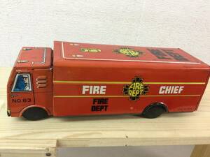 ★ ミニカー ブリキ 消防車 FIRE DEPT CHIEF / おもちゃ 玩具 乗り物 ブリキ ヴィンテージ レトロ 日本製 JAPAN ファイヤーチーフ