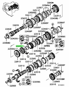 新品 純正 三菱 スリーブ M/T アウトプット シャフト 5TH ギヤ ベアリング ランサー エボリューション 5 6 CP9A MITSUBISHI LANCER EVO 5 6