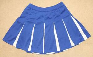 POMCHE(ポムシェ)　チアガール　ユニフォーム　スカート　サイズL (ウエスト巾66m　丈37cm)　青×白