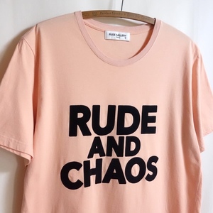 【21SS RUDE GALLERY ルードギャラリー RUDE AND CHAOS Tシャツ 4】ビッグシルエット フロッキープリント