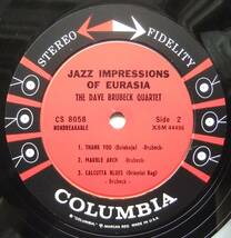 ◆ DAVE BRUBECK Quartet / Jazz Impressions of Eurasia ◆ Columbia CS 8058 (6eye) ◆ V_画像4