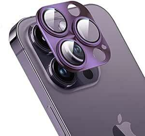 iPhone 14 Pro/14 Pro Maxカメラフィルム アルミ合金製＋AR高透過率強化ガラス Apapeyaレンズ全面保護