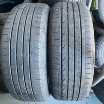 225/55R18 ブリヂストン DUELER H/P SPORT 中古夏タイヤ２本セット　送料無料　2018年製_画像1