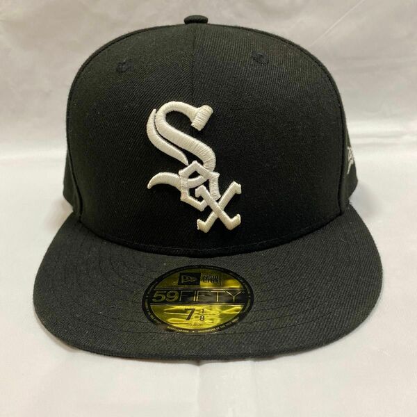 ニューエラ 59FIFTY NEW ERA ホワイトソックス オンフィールド 黒 ブラック WHITE SOX 7 1/8