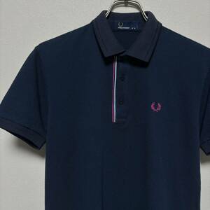 FRED PERRY フレッドペリー ポロシャツ shirt 襟付きシャツ 紺色 ネイビー M